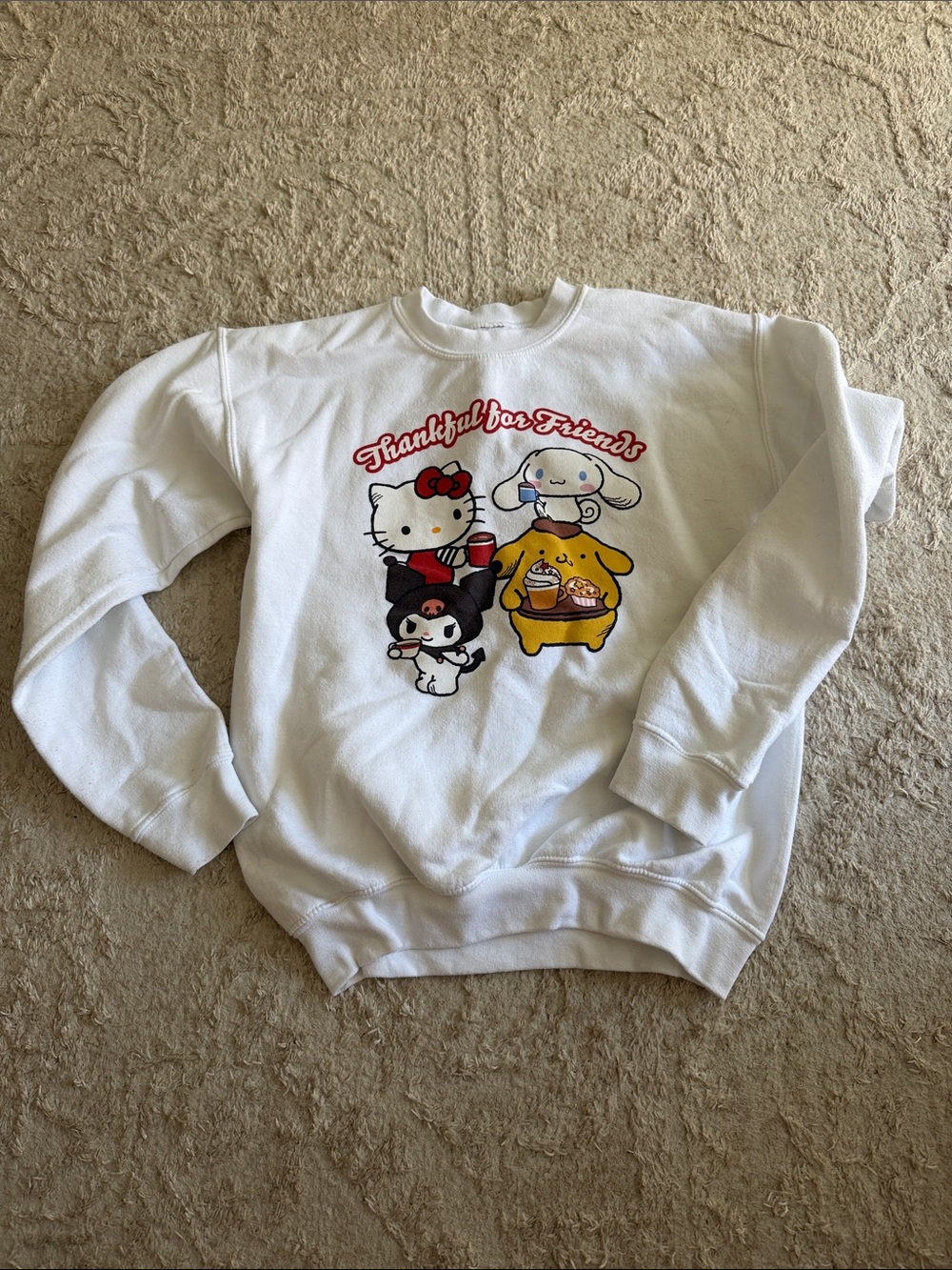 Hello Kitty and Friends white sweatshirt kids size L
